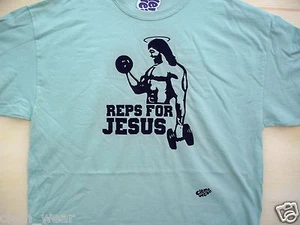 Fitness-T-Shirt T-Shirt Bodybuilding REPS FOR JESUS F Krafttraining Lifting - Bild 1 von 20