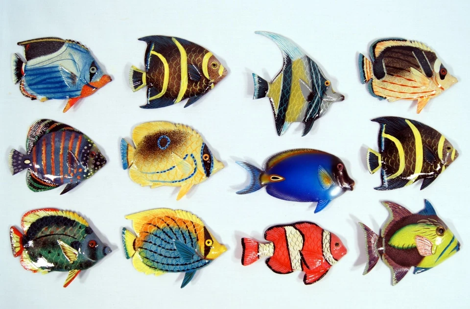 Painted Brown Gray White Snowy Owl Bird Face Refrigerator Magnet (Set of 3) 374O