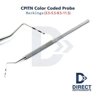 Dental Color Coded CPITN Probe Periodontal Williams Pocket Depth Measuring Tools - Picture 1 of 1
