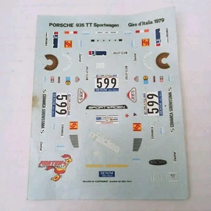 Cartograf Porsche 935 TT Sportwagen Giro d'Italia 1979 Replacement Decal Sheet - Picture 1 of 6