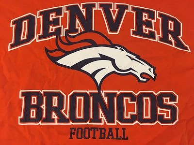NFL NWT 2025  Denver Broncos SHIRT Official LOGO MENS EXTRA LARGE HOLO TAG XL - Image 1 of 4