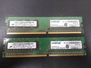 2 Micron MT8HTF1286AY-667J3C 1GB DDR2 RAM 240 PnDIMM 128Mx64 PC2-5300U-555-13-D0 - Picture 1 of 1