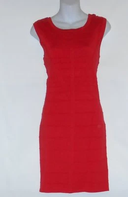 Vestido Kardashian Colección Tejido Fino Cuello Redondo Naranja Sangre Talla Grande (L) Nuevo con Etiquetas Foto 1 de 2