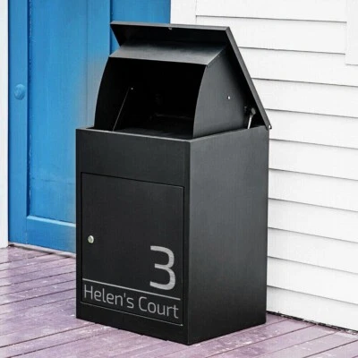 Personalisierter Großbriefkasten abschließbar Paketbriefkasten für Hauszustellung sicher - Bild 1 von 4