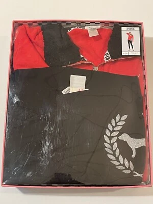 Victoria’s Secret PINK Perfect Half Zip Sweatshirt & Leggings Set XS Red Black - Image 1 of 4
