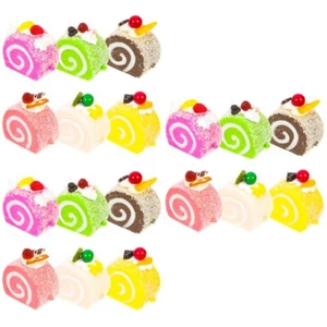 6Pcs Showcase Colored Birthday Party Lifelike Cake Models Decor Bakery - Zdjęcie 1 z 12