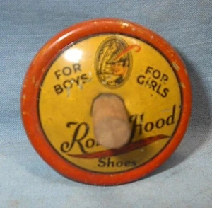 ANTIQUE TOY TOP ROBIN HOOD SHOES FOR BOYS & FOR GIRLS MAINE BARN FIND CLEAN - Picture 1 of 3