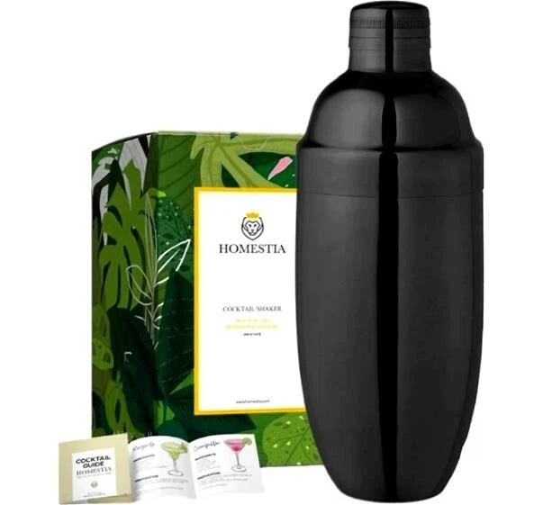 Coctelera Homestia con tarjetas de recetas - negra Foto 1 de 1