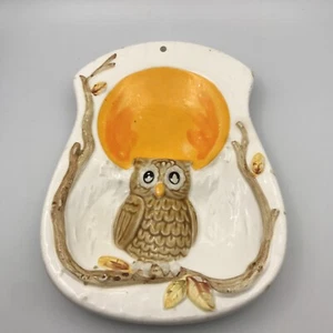 Vintage Sears Roebuck Owl Spoon Rest Wall Hanging 1983 JAPAN Rare * As Is* - Picture 1 of 11