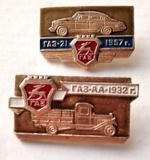 Vintage Soviet  badges car GAS-АА•1932  GAS-21•1957 USSR