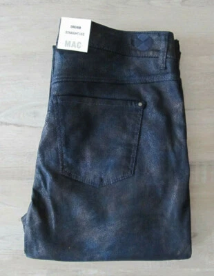 MAC DREAM JEANS HOSE Gr. 34 36 38 40  L 30 32 34 blue printed 198B *NEU* 99,95€ - Bild 1 von 4