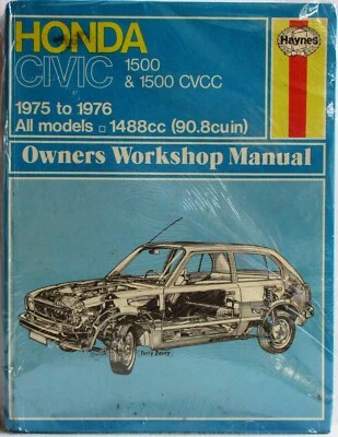 Haynes - Honda Civic 1500 (& CVCC) 1975 - 1976 All Models Owners Workshop Manual - Image 1 of 4