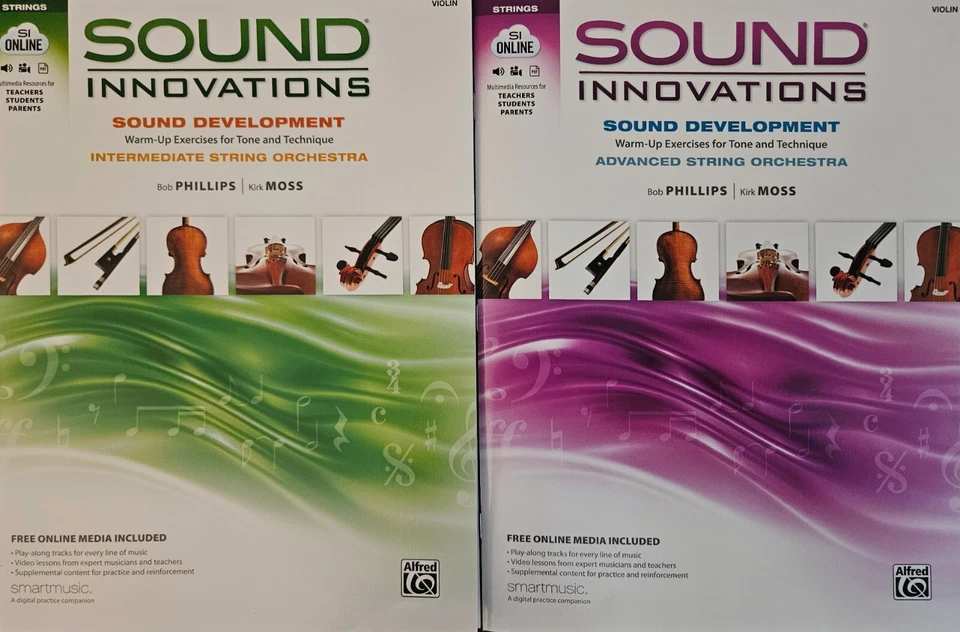 2 Books Alfred Sound Innovations Development Advanced & Intermediate Violin -NEW - Image 1 of 3
