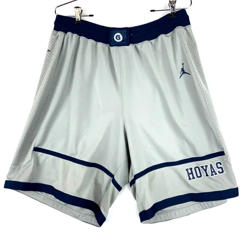Air Jordan Georgetown Hoyas Shorts Size Large Gray Ncaa Cover