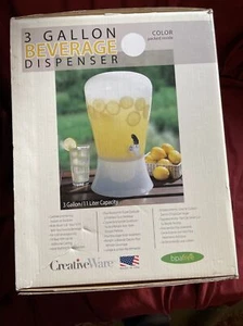 Brand New CreativeWare 3-Gallon (11 Liter) Unbreakable Beverage Dispenser New - Picture 1 of 3