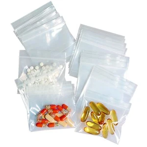 100 Pack 6mil Pill Bags 3x2.75 Inch Waterproof Pill Pouches for Small Crafts - Picture 1 of 6