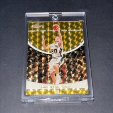 2005-06 Topps Finest Basketball #57 Manu Ginobili Gold Superfractor 1/1 Spurs