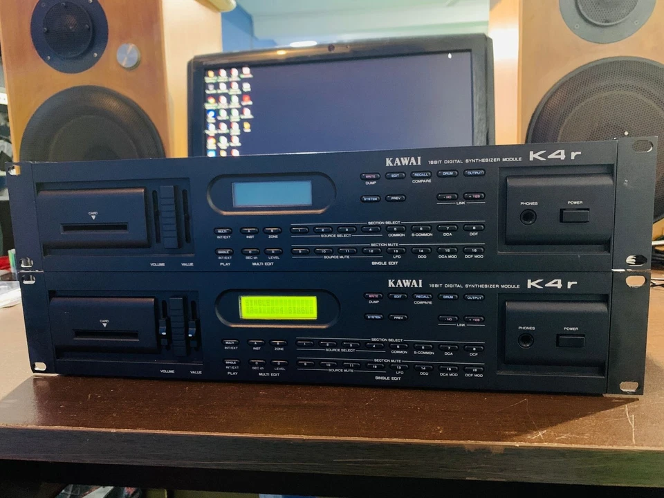 2 units of Vintage Kawai K4R Rack Digital Synthesizer sound module - Image 1 of 4