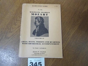 MOZART Arias Duets Terzets Quartets with Orchestra - No.946 Kalmus Study Score - Picture 1 of 19