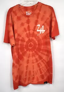 The Nike Tee Basketball Kobe Bryant LA Lakers Orange Tie Dye Shirt Athletic Cut - Picture 1 of 4