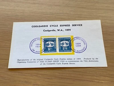 Карта-coolgardie цикл экспресс-штамп шоу 1964 - Изображение 1 из 2