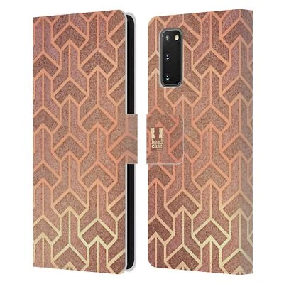 HEAD CASE DESIGNS TEXTURED ART DECO PATTERNS LEATHER BOOK CASE FOR SAMSUNG 2 - Image 1 of 4