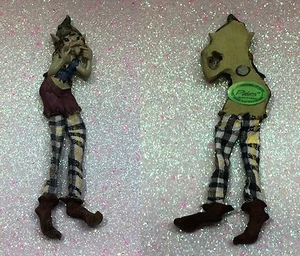 FATE ELFI TROLLS PIXIE MAGNETE CON GAMBE IN STOFFA LES ALPES - Picture 1 of 1