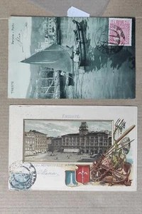 TRIESTE CITTA'-BARCOLA PORTO-LOTTO 2 CARTOLINE-C71-189 - Foto 1 di 1