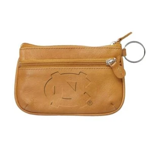 Ladies North Carolina Tarheels UNC Coin Wallet Genuine Leather ID Holder & Coin - Picture 1 of 6