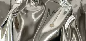 SILVER Chrome Mirror Glossy Vinyl Leatherettes Fabric for Shoes Bag Upholstery - Picture 1 of 5