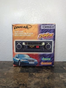 Vintage New In The Box Cougar CM903-Y 200 W P.M.P.O. Cassette Player Car Radio - Picture 1 of 16