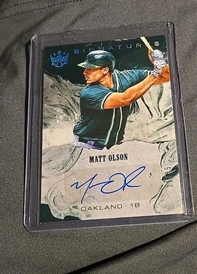 2018 Diamond Kings Matt Olson autograph auto 11/25 OAKLAND ATHLETICS  - Image 1 of 2