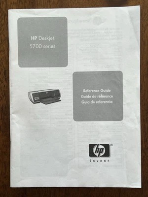 HP Deskjet 5700 Series printer Reference Guide / Manual - Image 1 of 2