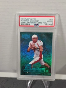 2013 Fleer Retro Ben Roethlisberger 98 Precious Metal Gems Teal /50 PSA 8 - Bild 1 von 3