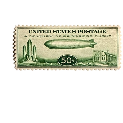 USAirmail C#18 Mnh Mini Zeppelin 50 Cnt VF/XF - Image 1 of 3