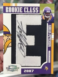2007 Donruss Threads Adrian Peterson RookieClass Letter Patch Auto /120 Vikings - Picture 1 of 2