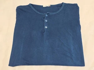 Industry Of All Nations National Indigo 12 Dye L/S Henley Shirt Women's SZ P - Picture 1 of 13