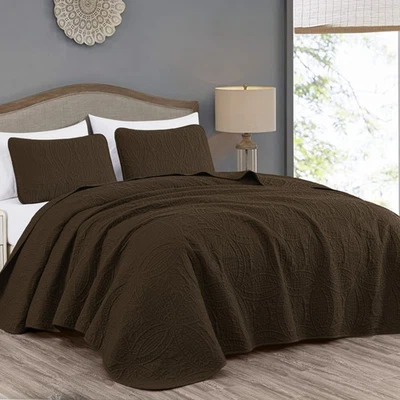 Juego de colcha colcha de gran tamaño edredón pinsonico de 3 piezas Chezmoi Collection Austin Foto 1 de 4