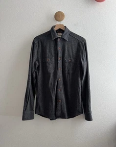 Faherty Gray Flannel Button Down Shirt Size Small - Picture 1 of 9