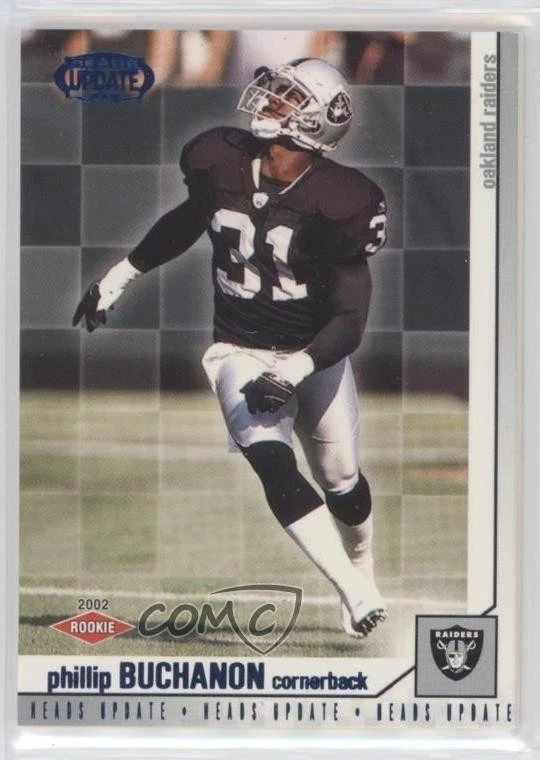 2002 Pacific Heads Update Blue Phillip Buchanon #122 Rookie RC - Image 1 of 2