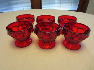 "Juego de 6 champagnes vikingos de rubí georgiano/serbets altos -2 3/4""" - Imagen 1 de 4