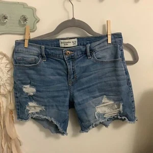 Abercrombie kids distress Jean shorts size 15/16 - Picture 1 of 5