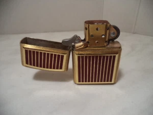 ZIPPO LIGHTER  MARBLE DOUBLE FACE BRASS VINTAGE N1 NUOVO NEW AGE 1996.discount - Picture 1 of 7