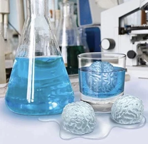 4 Löcher Gehirn Eisform Elastisch Silikon Eiswürfel oder Süßigkeiten für Halloween!!! - Bild 1 von 4