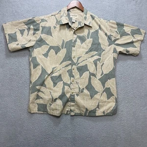 Cooke Street Mens Hawaiian Shirt 2XL Green Floral Short Sleeve Aloha Honolulu - Picture 1 of 6
