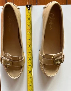 Cole Haan Loafer Women 8.5 Camel Gold Color Buckle Free Shipping - Picture 1 of 6