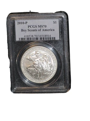 2010-P Boy Scouts of America $1 PCGS MS70 - Modern Commemorative Silver Dollar - Image 1 of 4
