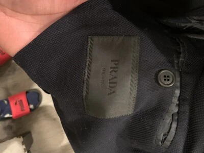 Blazer PRADA Chaqueta de Lana Azul Marino 2 Botones Hombre’s 42R Hecho en Italia Foto 1 de 3