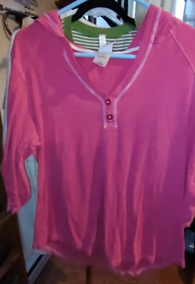 Just My Size Womens Pullover Hoodie Dazzle Pink RN# 15763 2x (18/20) (N 1047) - Image 1 of 4