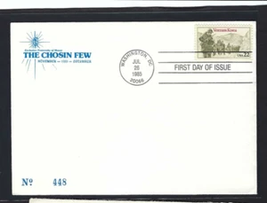 STAMPS FDC #2152 "CHOSEN FEW" CORNER CARD - Picture 1 of 1